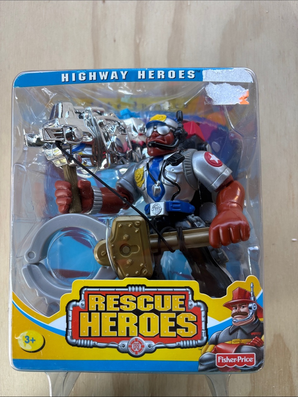 Fisher-Price Rescue Heroes Blue, Silver & Brown Firefighter Action Figure